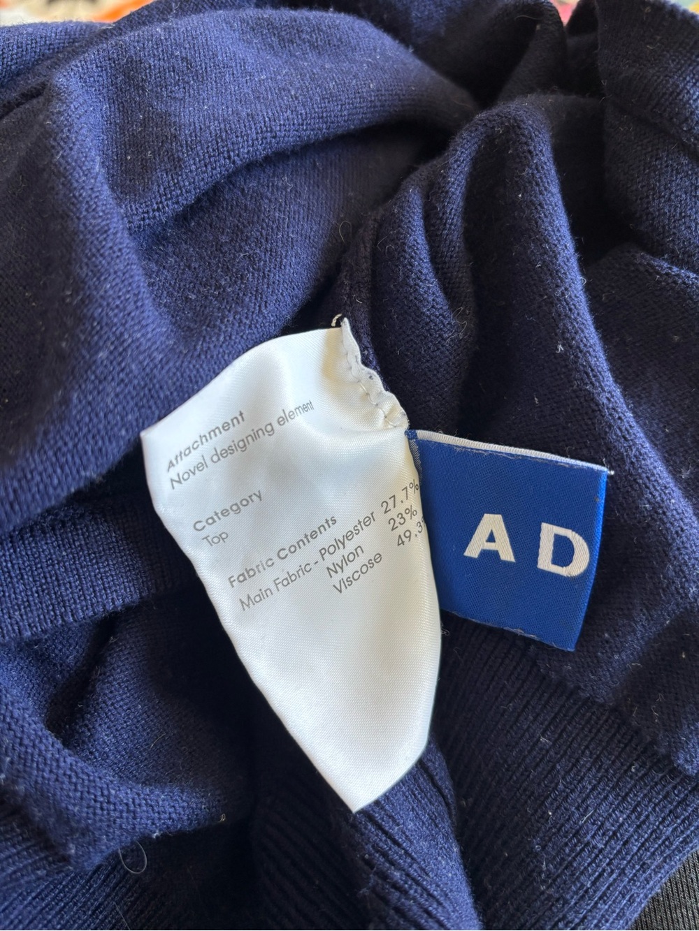 Ader Error Cropped Cardigan
Navy with Red Embroidery 
XS - Picture 8 of 11